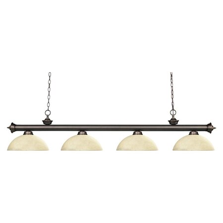 Z-Lite 4 Light Billiard Light 200-4OB-DGM14